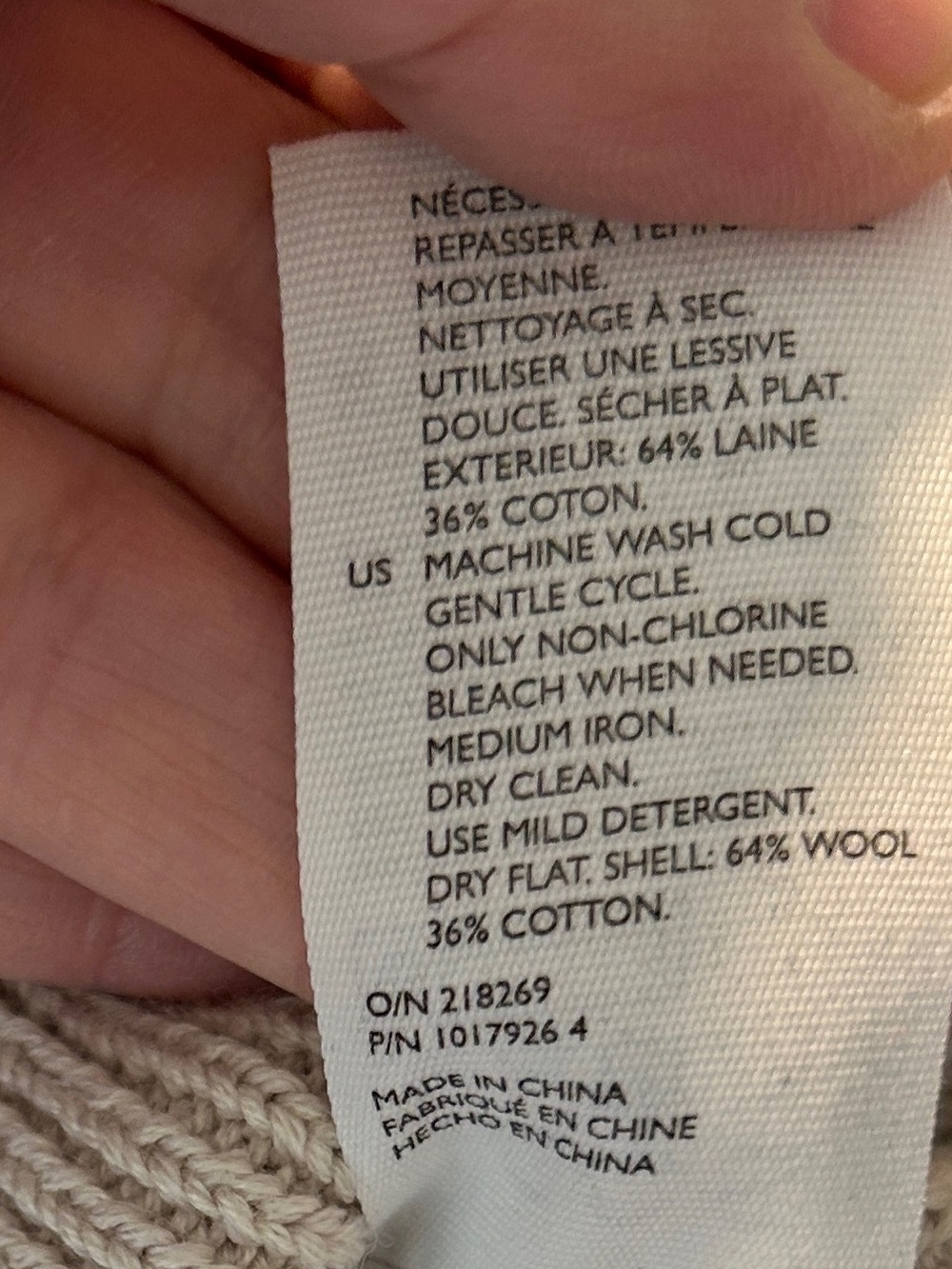 COS Cream Ribbed Funnel Neck Zip Front Sweater - Picture 7 of 11
